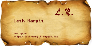 Leth Margit névjegykártya